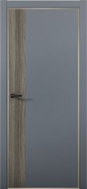 Изображение товара Межкомнатная дверь с экошпоном Aurum Doors Паладий Pd 6 Антрацит Gold Edition Дуб Миндаль