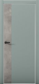 Изображение товара Межкомнатная дверь с экошпоном Aurum Doors Паладий Pd 6 Deep Green Al White Бетон LOFT