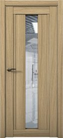 Изображение товара Межкомнатная дверь с экошпоном Aurum Doors Кобальт Co 3 Дуб Светлый Прозрачное зеркало