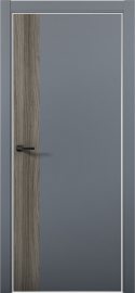Изображение товара Межкомнатная дверь с экошпоном Aurum Doors Паладий Pd 6 Антрацит Al White Дуб Миндаль