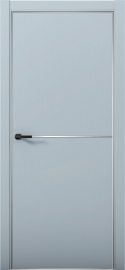 Изображение товара Межкомнатная дверь с экошпоном Aurum Doors Паладий Pd 2 Deep Blue Анодированная кромка Al