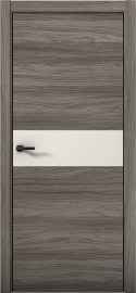 Изображение товара Межкомнатная дверь с экошпоном Aurum Doors Плутоний Pu 5 Дуб Миндаль Black Edition Магнолия