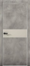 Изображение товара Межкомнатная дверь с экошпоном Aurum Doors Плутоний Pu 5 Бетон LOFT Al White Силк Грей