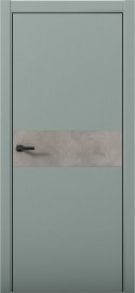 Изображение товара Межкомнатная дверь с экошпоном Aurum Doors Паладий Pd 5 Deep Green Black Edition Бетон LOFT