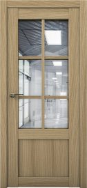 Изображение товара Межкомнатная дверь с экошпоном Aurum Doors Кобальт Co 21 Дуб Светлый Прозрачное зеркало