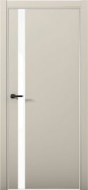 Изображение товара Межкомнатная дверь с экошпоном Aurum Doors Паладий Pd 7 Силк Грей Al White Белый лакобель