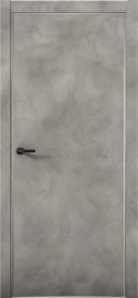 Изображение товара Межкомнатная дверь с экошпоном Aurum Doors Плутоний Pu 1 Бетон LOFT Анодированная кромка Al