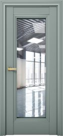 Изображение товара Межкомнатная дверь с экошпоном Aurum Doors Кобальт Co 30 Deep Green Прозрачное стекло