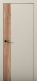 Изображение товара Межкомнатная дверь с экошпоном Aurum Doors Паладий Pd 6 Силк Грей Кромка ABC Дуб Натуральный