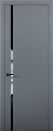 Изображение товара Межкомнатная дверь с экошпоном Aurum Doors Палладий Pd 08 Антрацит Black Edition Черный лакобель