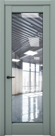 Изображение товара Межкомнатная дверь с экошпоном Aurum Doors Кобальт Co 42 Deep Green Прозрачное стекло