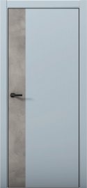 Изображение товара Межкомнатная дверь с экошпоном Aurum Doors Паладий Pd 6 Deep Blue Black Edition Бетон LOFT