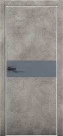 Изображение товара Межкомнатная дверь с экошпоном Aurum Doors Плутоний Pu 5 Бетон LOFT Al White Антрацит
