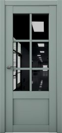 Изображение товара Межкомнатная дверь с экошпоном Aurum Doors Кобальт Co 21 Deep Green Черный лакобель