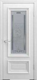 Изображение товара Межкомнатная эмалированная дверь Luxor b-1 Белая эмаль остекленная