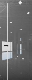 Изображение товара Межкомнатная дверь с экошпоном Aurum Doors Платина Pt 10 Crystall Gray Al White
