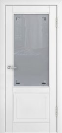 Изображение товара Межкомнатная эмалированная дверь Avidoor Элеганс 02 Белая эмаль Остекленная