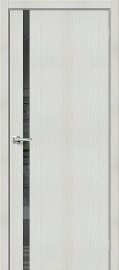 Изображение товара Межкомнатная дверь с эко шпоном Браво-1.55 Bianco Veralinga остекленная