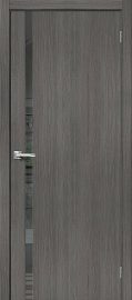 Изображение товара Межкомнатная дверь с эко шпоном Браво-1.55 Grey Veralinga остекленная