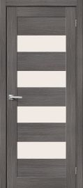 Изображение товара Межкомнатная дверь с эко шпоном MR.WOOD Браво-23 Grey Melinga остекленная
