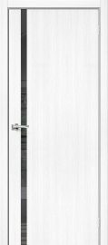 Изображение товара Межкомнатная дверь с эко шпоном MR.WOOD Браво-1.55 Snow Veralinga остекленная