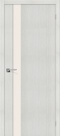 Изображение товара Межкомнатная дверь с эко шпоном Порта-11 Bianco Veralinga остекленная