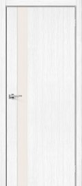 Изображение товара Межкомнатная дверь с эко шпоном Порта-11 Snow Veralinga остекленная