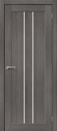 Изображение товара Межкомнатная дверь с эко шпоном Порта-24 Grey Veralinga остекленная