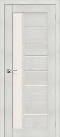 Изображение товара Межкомнатная дверь с эко шпоном Порта-27 Bianco Veralinga остекленная