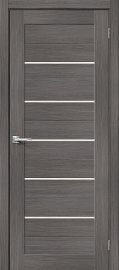 Изображение товара Межкомнатная дверь с эко шпоном Порта-22 Grey Veralinga остекленная