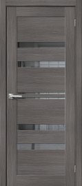 Изображение товара Межкомнатная дверь с эко шпоном Порта-30 Grey Veralinga/Mirox Grey остекленная