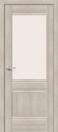 Изображение товара Межкомнатная дверь с эко шпоном Прима-3.1 Cappuccino Veralinga остекленная (ст. Magic Fog)