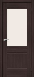 Изображение товара Межкомнатная дверь с эко шпоном Прима-3.1 Wenge Veralinga остекленная (ст. Magic Fog)