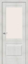 Изображение товара Межкомнатная дверь с эко шпоном Прима-3 Bianco Veralinga остекленная (ст. Magic Fog)