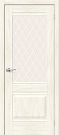 Изображение товара Межкомнатная дверь с эко шпоном Прима-3 Nordic Oak остекленная (ст. White Crystal)