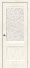 Изображение товара Межкомнатная дверь с эко шпоном Прима-3.1 Nordic Oak остекленная (ст. White Cross)