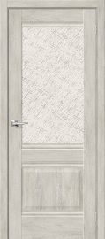 Изображение товара Межкомнатная дверь с эко шпоном Прима-3 Chalet Provence остекленная (ст. White Cross)