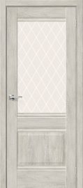 Изображение товара Межкомнатная дверь с эко шпоном Прима-3 Chalet Provence остекленная (ст. White Crystal)