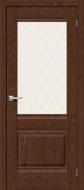 Изображение товара Межкомнатная дверь с эко шпоном Браво Прима-3 Brown Dreamline остекленная