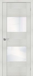 Изображение товара Межкомнатная дверь с эко шпоном el`PORTA VG2 WW Bianco Veralinga остекленная