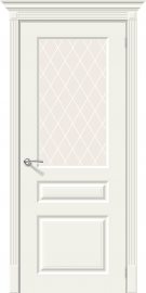 Изображение товара Межкомнатная эмалированная дверь Браво Скинни-15.1 Whitey остекленная