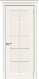 Изображение товара Межкомнатная эмалированная дверь Браво Скинни-11.1 Whitey остекленная