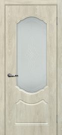Изображение товара Межкомнатная дверь с ПВХ-пленкой Мариам Сиена 2 Дуб седой остекленная