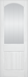 Изображение товара Межкомнатная дверь из массива Ока Осло Эмаль белая остекленная