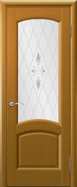 Изображение товара Межкомнатная ульяновская дверь Regidoors Лаура дуб Capri остекленная