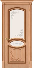 Изображение товара Межкомнатная дверь шпон файн-лайн Браво Азалия Ф-01 (Дуб) остекленная