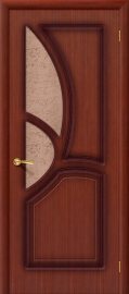 Изображение товара Межкомнатная дверь шпон файн-лайн Браво Греция Ф-15 (Макоре) остекленная