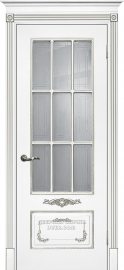 Изображение товара Межкомнатная ульяновская дверь Текона Смальта 09 Белый RAL 9003 остекленная