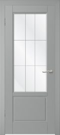 Изображение товара Межкомнатная дверь WanMark Скай-2 серая эмаль остекленная