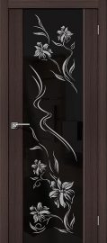Изображение товара Межкомнатная дверь с эко шпоном el`PORTA S-13 Print Wenge Veralinga остекленная